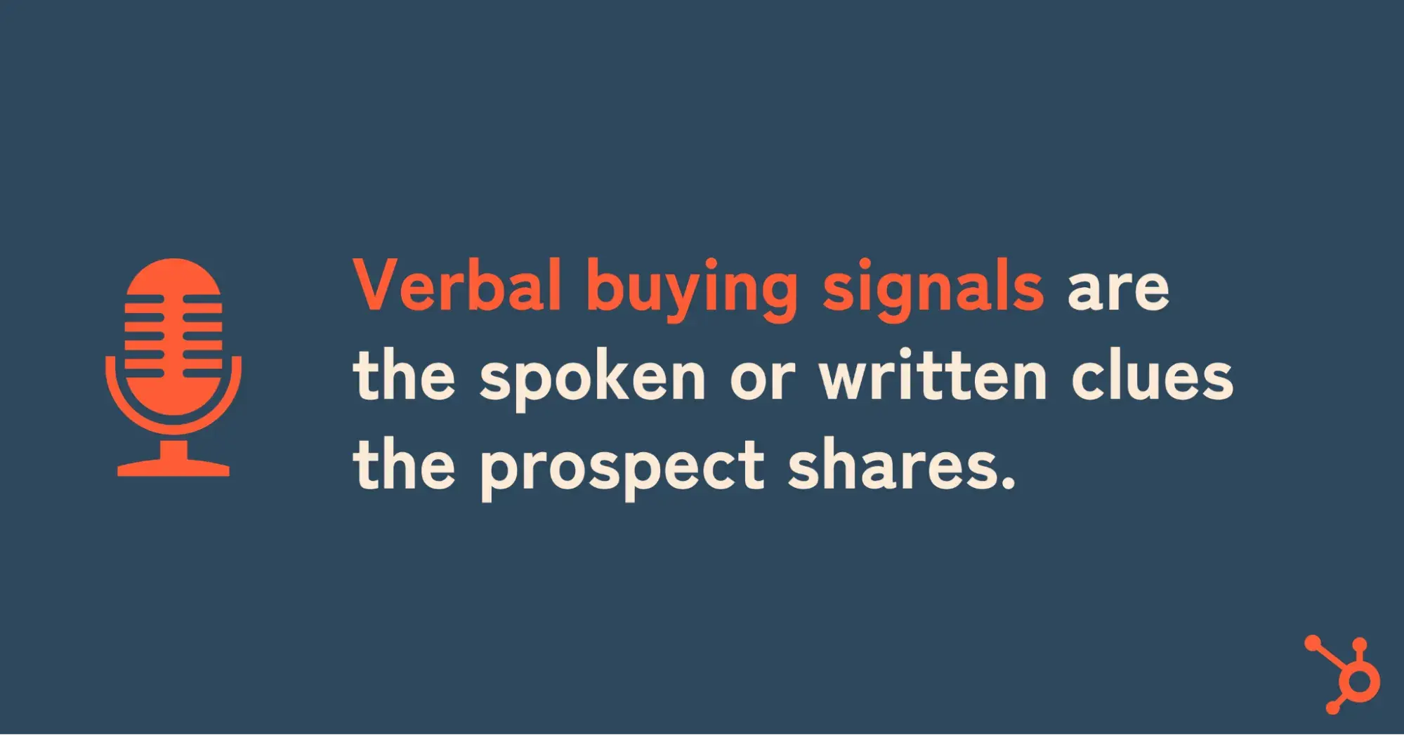 definition of verbal buying signal