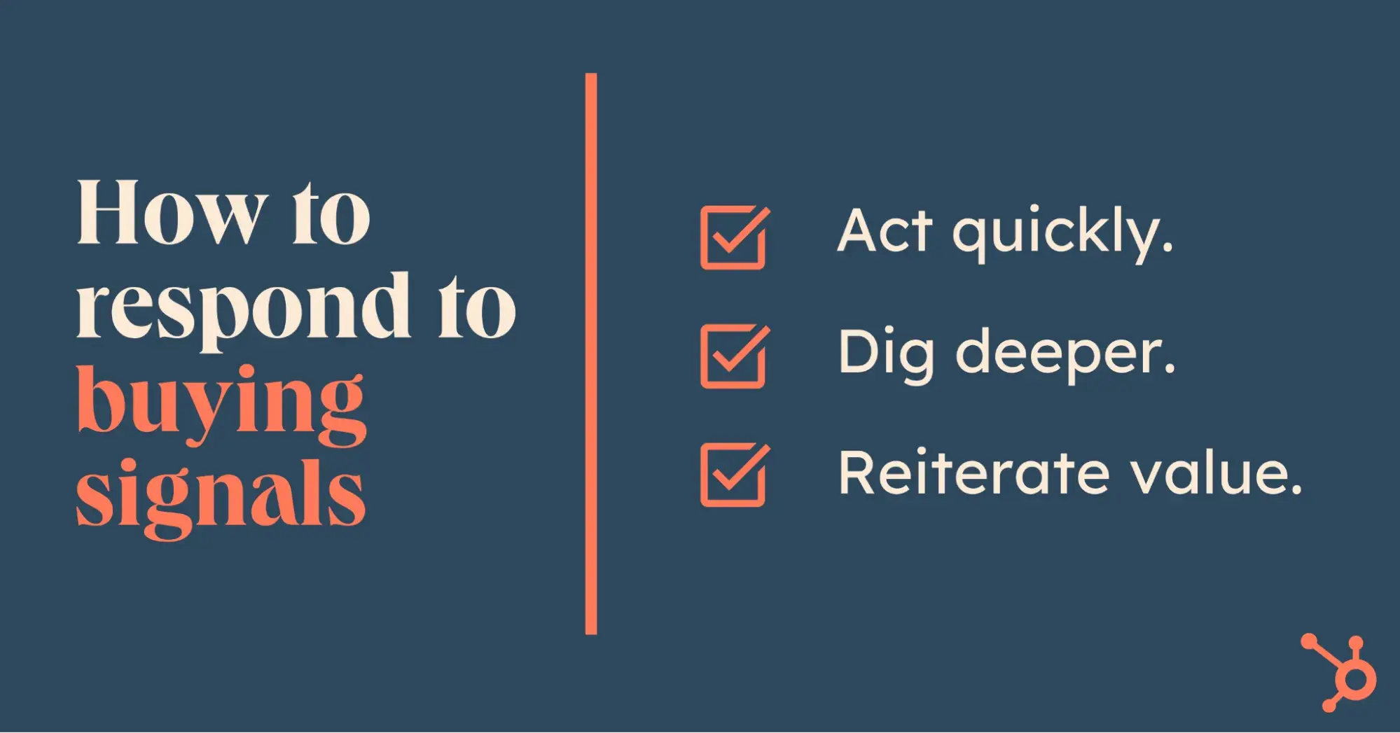 how to respond to buying signals