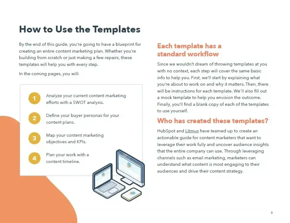 HubSpot's free content marketing planning templates