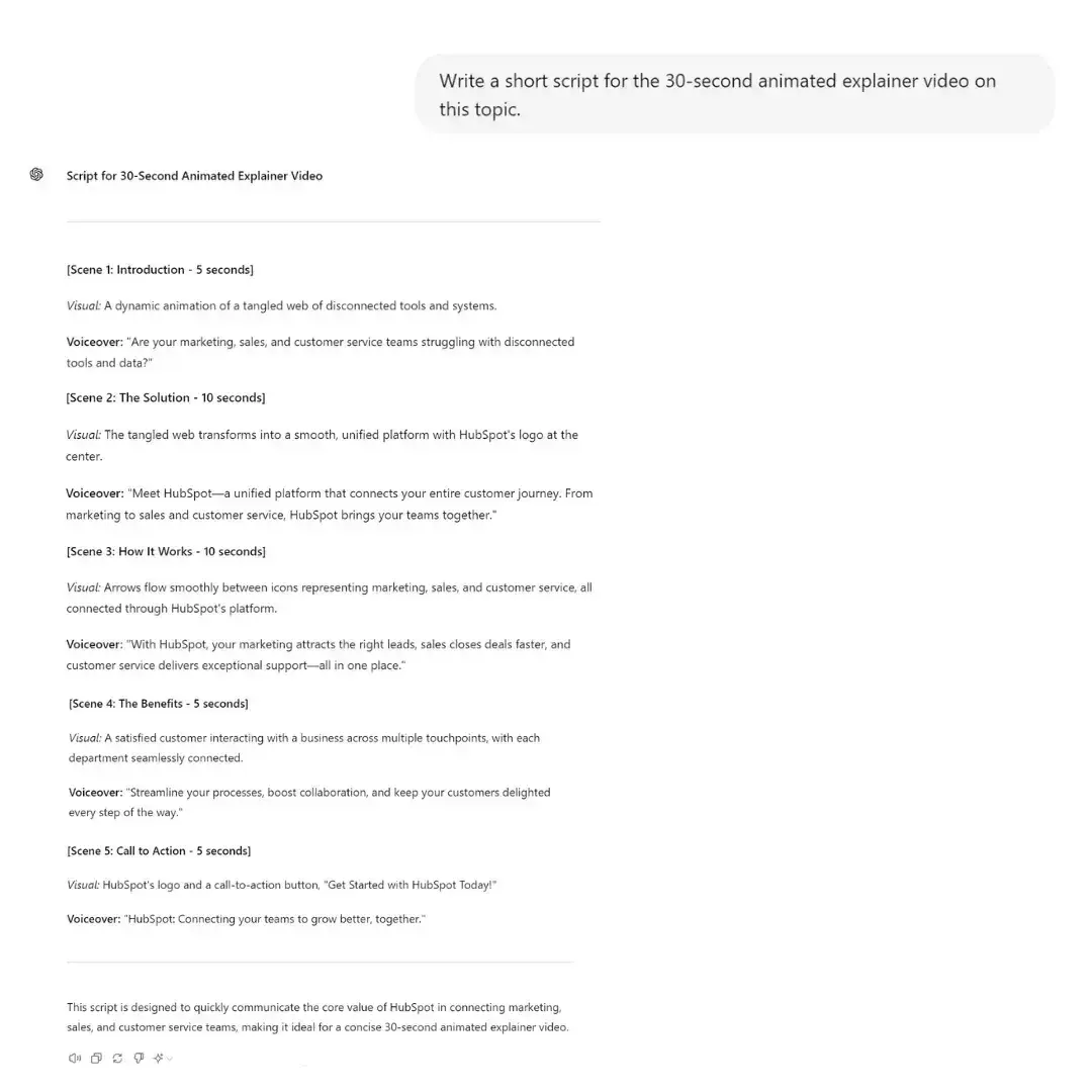 screenshot of chatgpt plus results