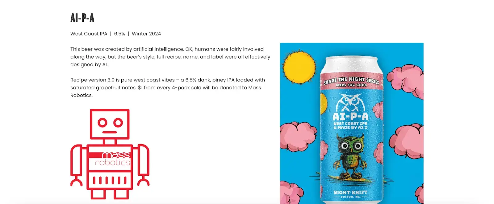 ai-p-a, beer by night shift