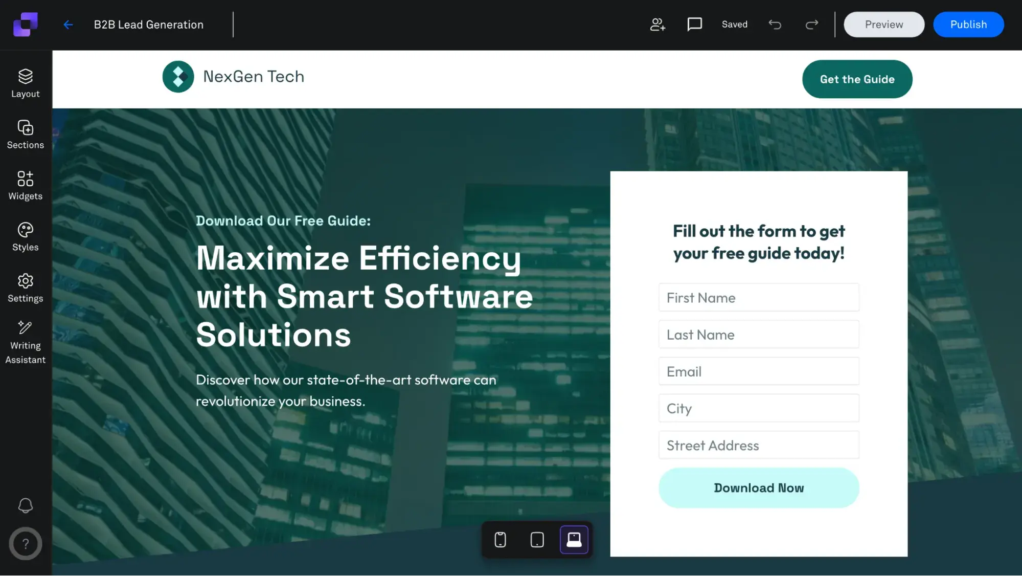 leadpages is b2b lead generation software.