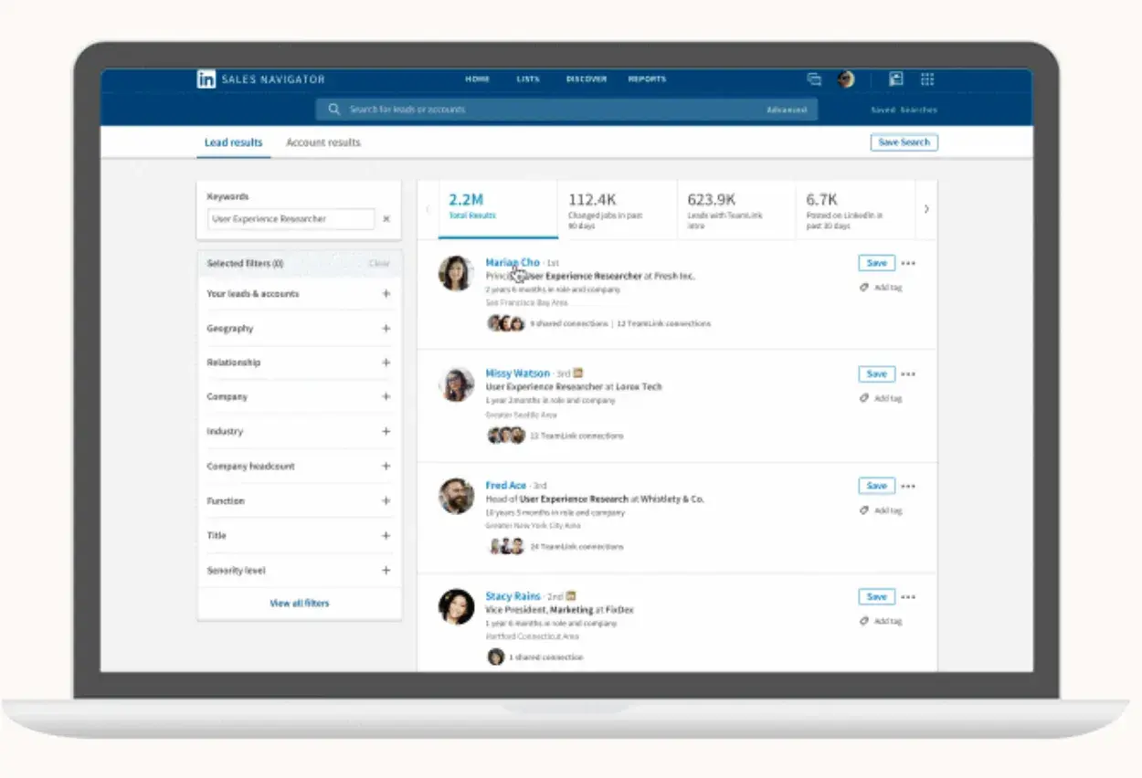 linkedin sales navigator is a b2b lead generation tool for sales teams.https://business.linkedin.com/sales-solutions/sales-navigator