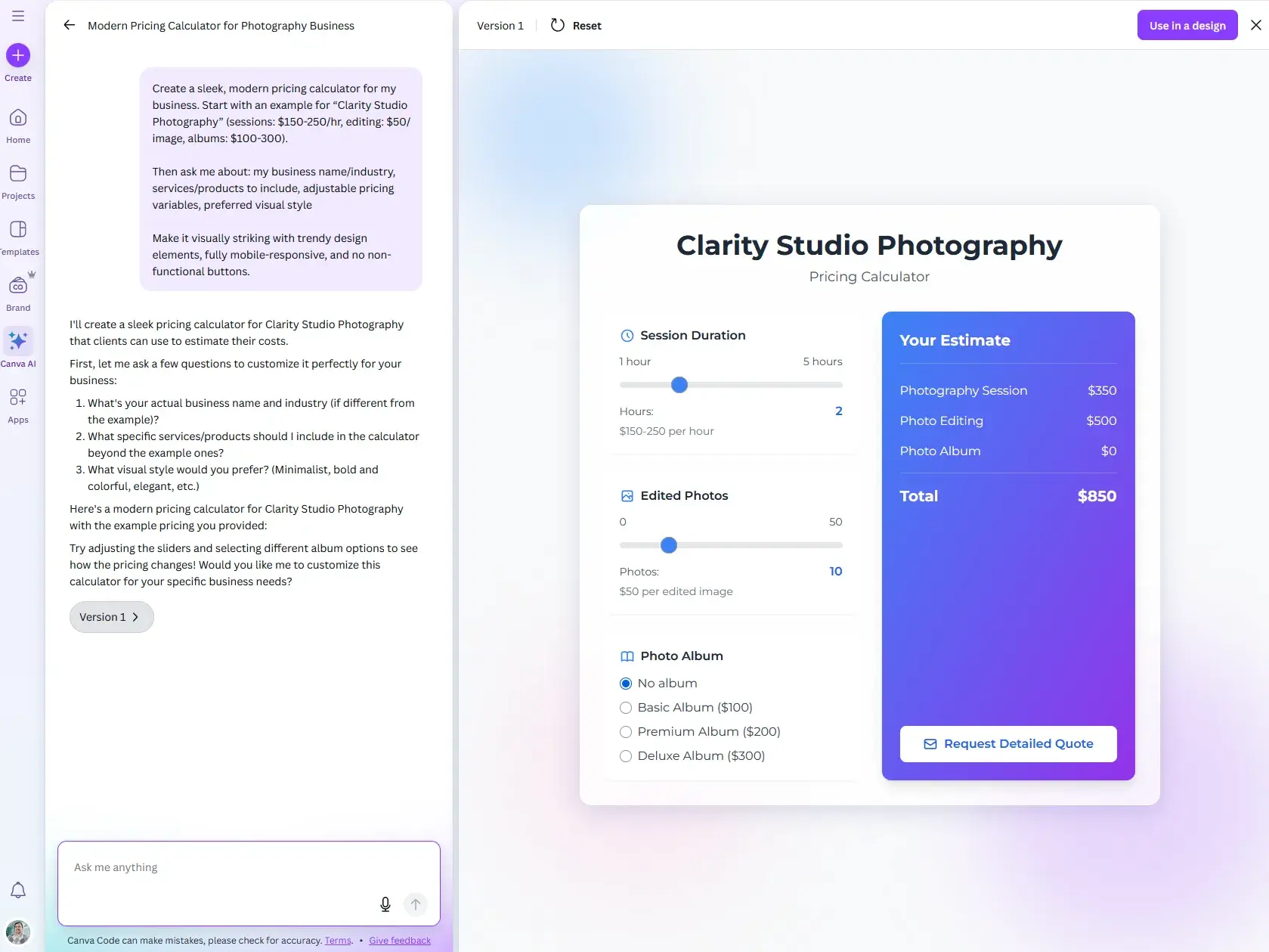 tool for selling with budget consciousness: canva