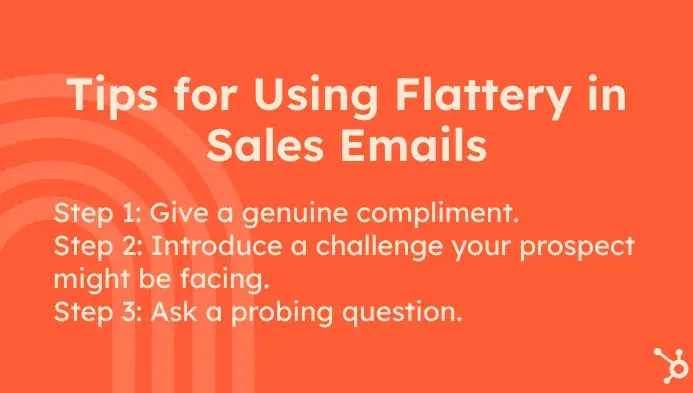 tips for using flattery in sales emails
