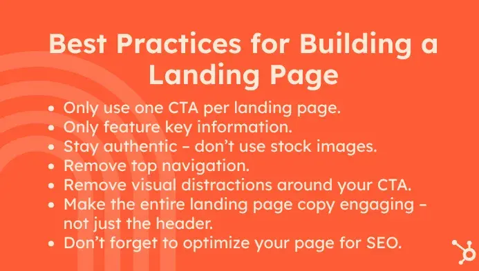 best practices for building a landing page