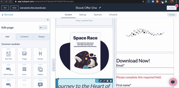 designing my ebook landing page