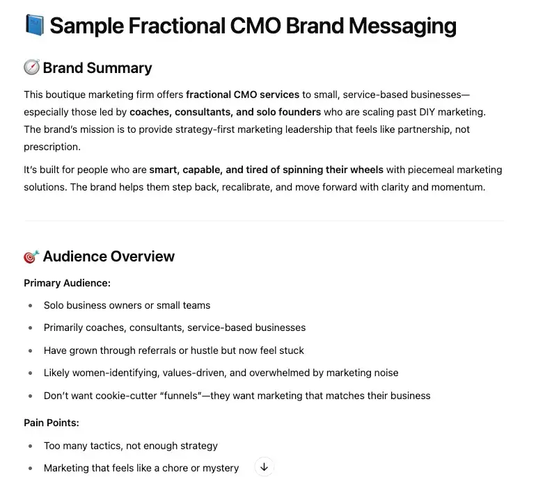 sample ai voice guide.