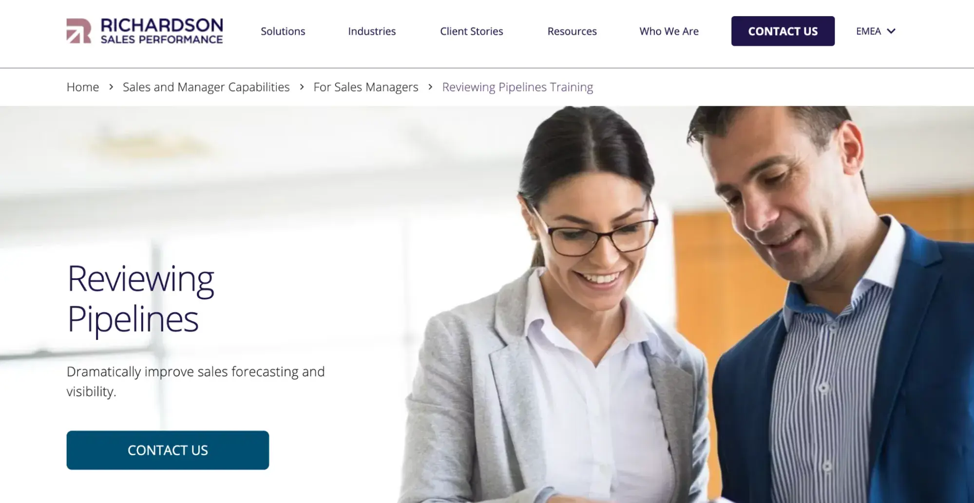 sales pipeline training, richardson sales performance