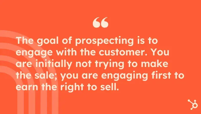 pull quote from post on why sales prospecting is important