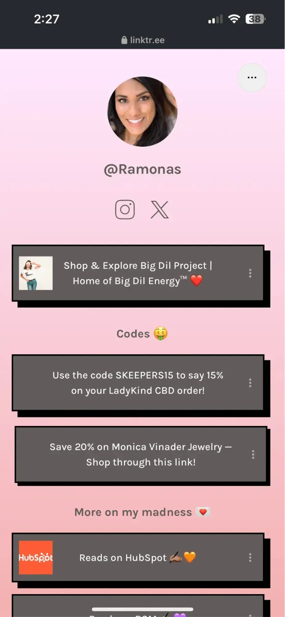 link in bio on instagram