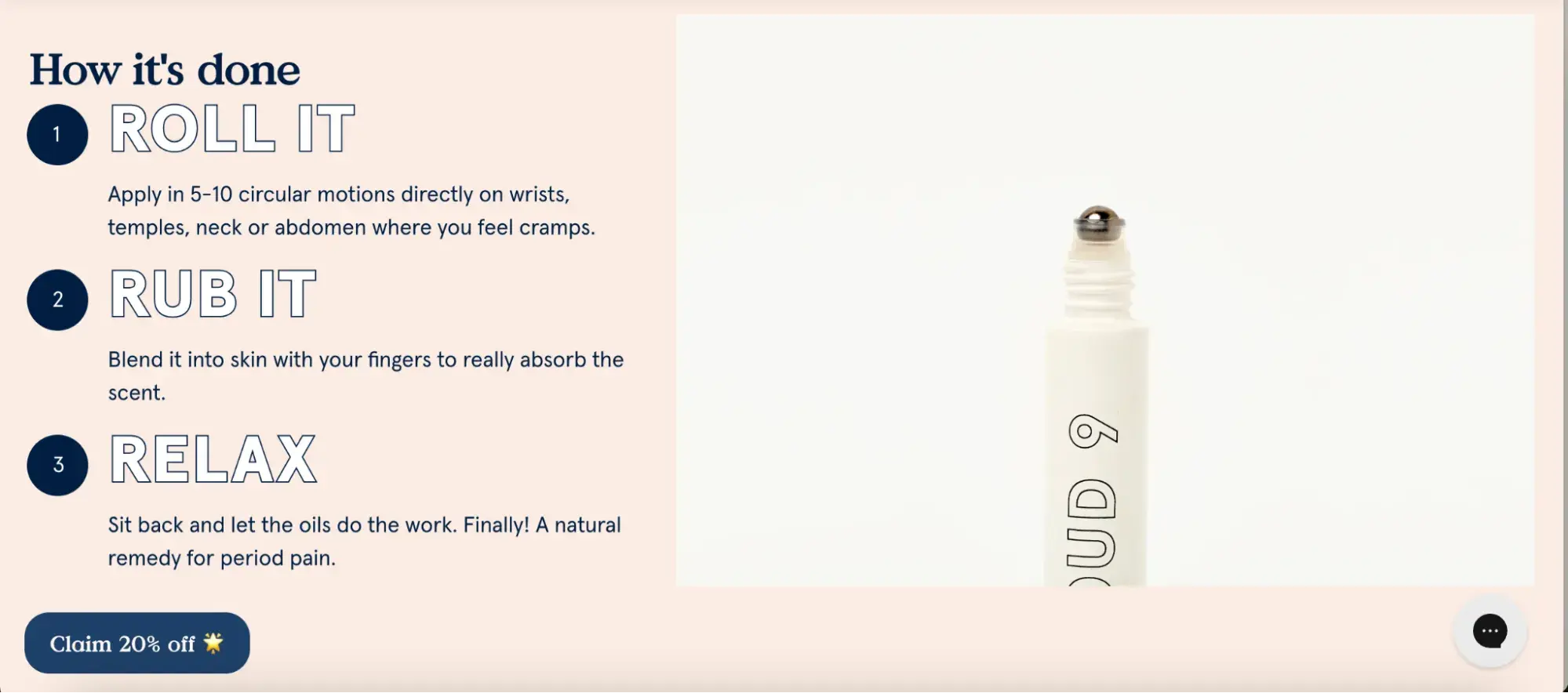 blume copywriting examples — step by step process description