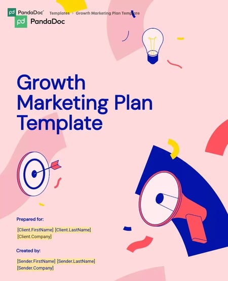 growth marketing plan template, pandadoc