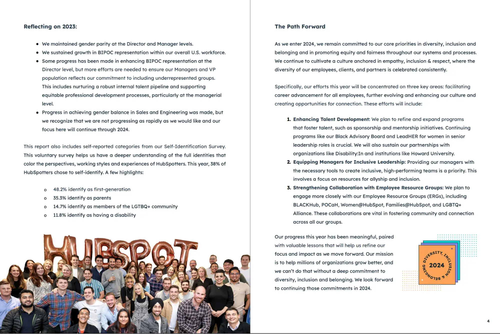 executive summary example, hubspot
