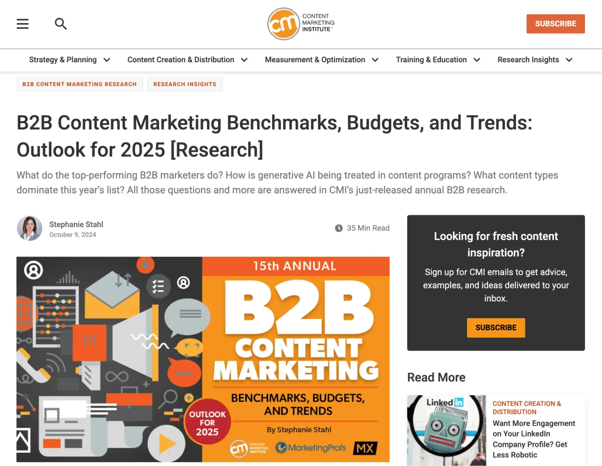 b2b content marketing dtaa
