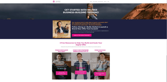 the course chronicles + free digital business tools – lead magnet example