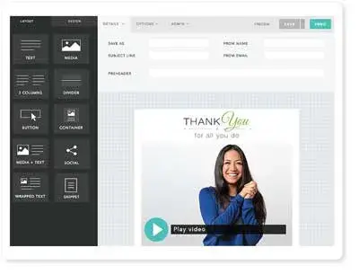 bombbomb video email interface - showing video recording and tracking dashboard