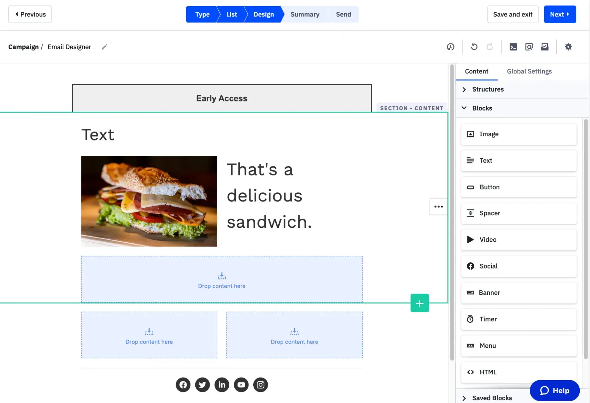 a screenshot of activecampaign’s email marketing for event planning user interface